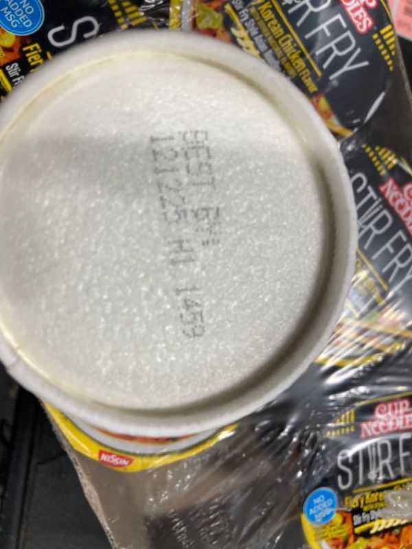 Photo 1 of ****BB 12/12/25***Nissin Cup Noodles Stir Fry Noodles in Sauce, Fiery Chicken, 2.96 Ounce (Pack of 6)