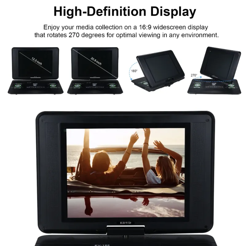 Photo 1 of 
Hero image 0 of 20.8" Portable DVD Player with 12.2" HD Screen for Car, Built-in Rechargeable Battery, Dual Stereo Speakers, Support CD/DVD/SD Card/USB/TV Sync, Remote Control, with Car Charger & AC Adapter, 0 of 10




Visit the Ccdes Store
20.8" Portab