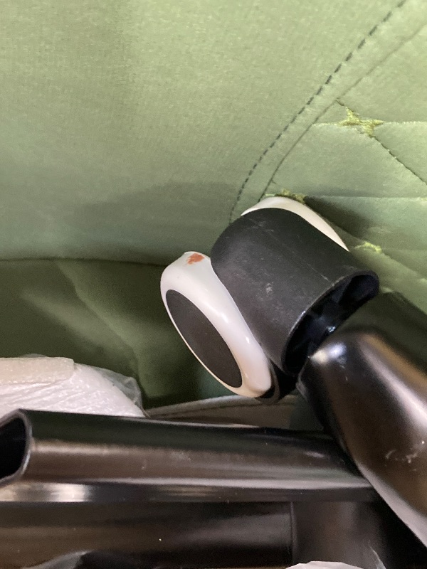 Photo 1 of **MISSING HARDWARE**Seenda Gaming Chair, Fabric Computer Office Chair, Linkage Armrests and Footrest, Massage Lumbar Support Swivel Video Game Chair for Office Gaming 275LBS, Green