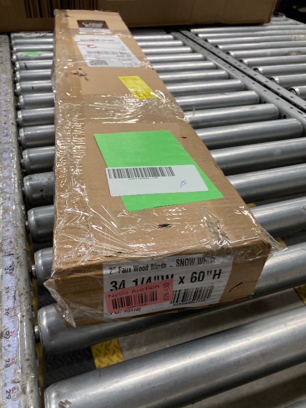 Photo 1 of ***IMAGE REFERENCE***Cordless Room Darkening Venetian Blind - 30 Inch Width, 64 Inch Length, 2" Vinyl Slat Size - White - GII Luna Light Filtering Horizontal Mini Windows Blinds for Interior by Achim Home Decor