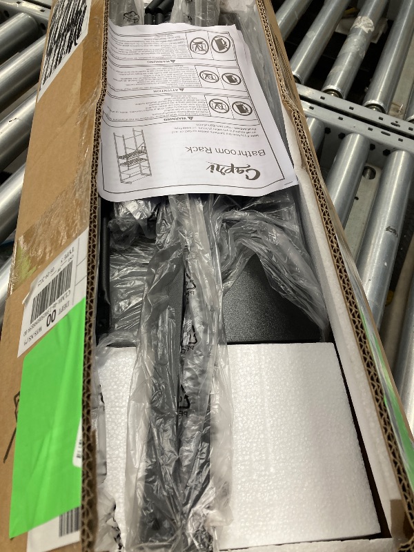 Photo 1 of ***IMAGE REFERENCE***SONGMICS Over The Toilet Storage, 3-Tier Over Toilet Bathroom Organizer with Adjustable Shelf, 10.2 x 24.8 x 66.9 Inches, Space-Saving, BLACKN UBTS01WT