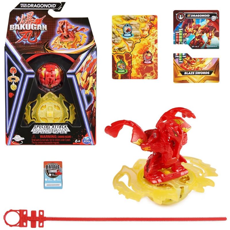 Photo 1 of **pack of 2**Bakugan, Special Attack Dragonoid, Spinning Collectible, Customizable Action Figure and Trading Cards, Kids Toys for Boys and Girls 6 and up