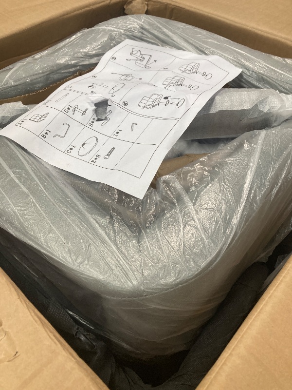 Photo 1 of **MISSING PARTS**JONPONY Bar Stools Set of 2 Back and Armrest Vintage Leather Modern Bar Chairs for Home and Kitchen Counter Grey Low Back