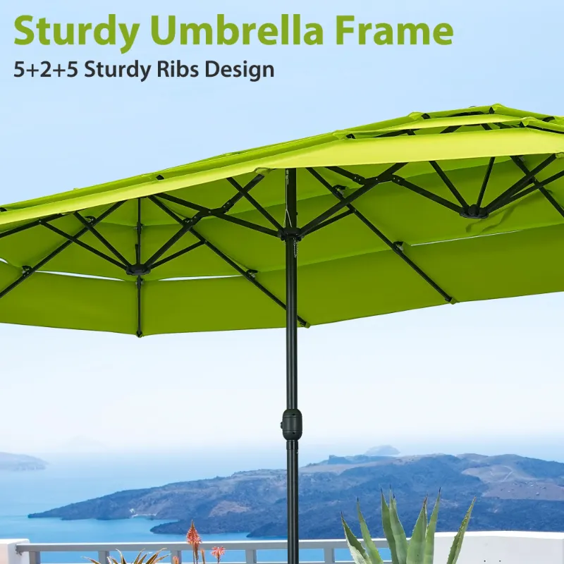 Photo 1 of 
Hero image 3 of Autlaycil 15ft 3-Tiers Patio Umbrella with Airflow Smooth and Stable, Lock Bolt and Crank Rectangular umbrella for Deck Lawn Garden Yard, Grass Green, 3 of 6




Clearance
Visit the Autlaycil Store
Autlaycil 15ft 3-Tiers Patio Umbrella wi