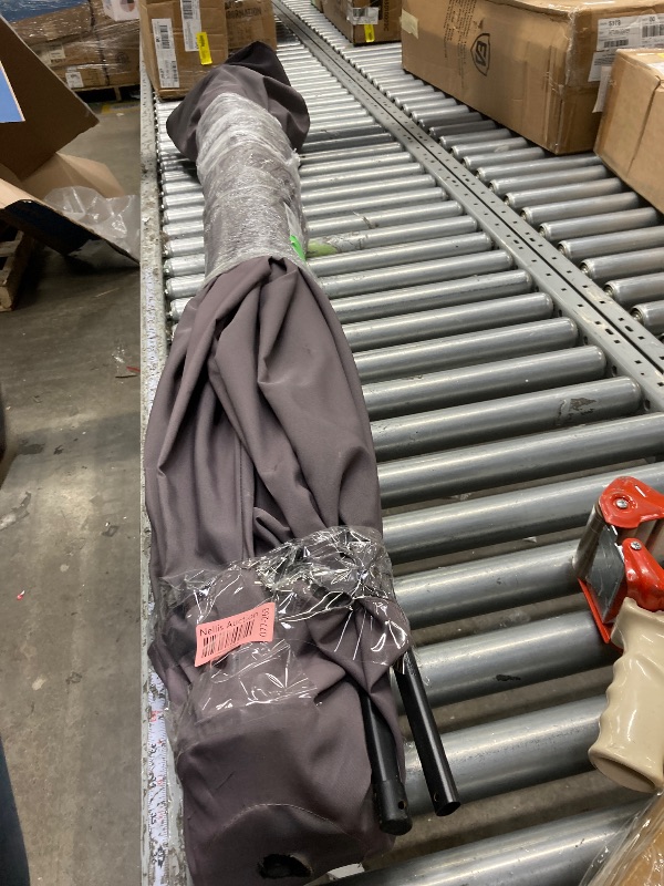 Photo 1 of *****used******ABCCANOPY 10ft Outdoor Market Hand Push Patio Umbrella with Hanging Edge 12+Colors Dark Gray
