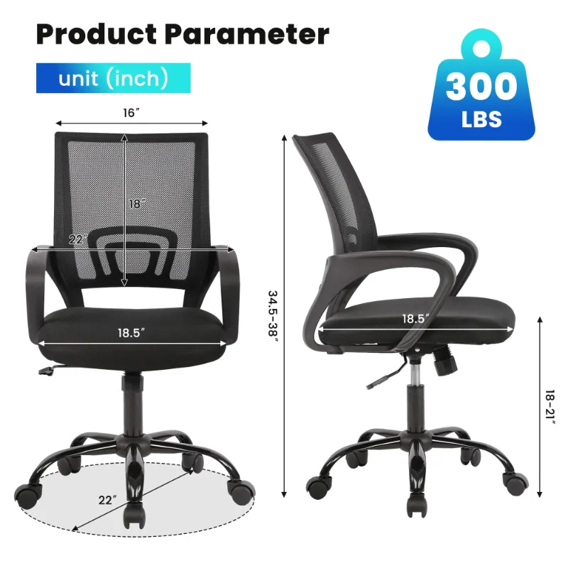 Photo 1 of ***used******ONPONY Big and Tall Office Chair Ergonomic Office Chair with Lumbar Support, Adjustable height ,8 Hours Heavy Duty Design,Black