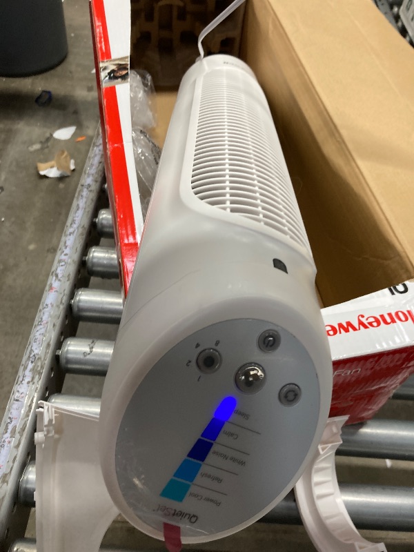 Photo 1 of **used **Honeywell QuietSet Whole Room Oscillating Tower Fan with Remote, White, HYF260