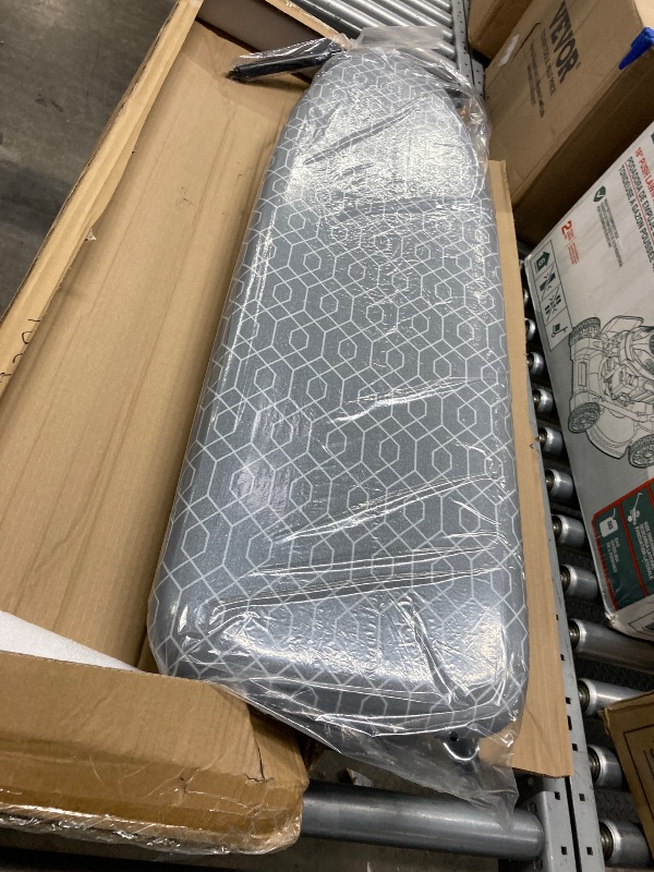 Photo 1 of **used**KINGBOARD Ironing Board, Foldable Iron Board with Iron Rest, Compact Ironing Board with Height Adjustable, Extra Thick Heat-Resistant Cover, Heavy-Duty Sturdy Metal Legs, 53x13 Light Grey