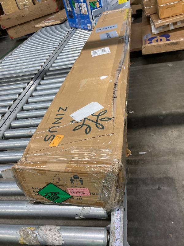 Photo 1 of ---missing parts**ZINUS Trisha 7 Inch Metal Platform Bed Frame, Wood Slat Support, No Box Spring Needed, Easy Assembly, Queen