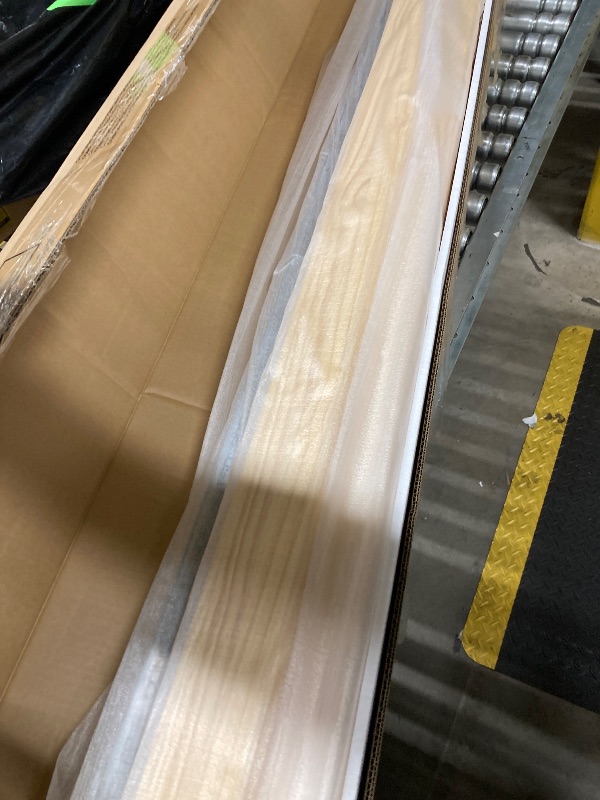 Photo 1 of ***(MISSING PARTS - INCOMPLETE -SELLING AS IS )*** 
Max & Lily Full Over Full Bunk Bed with Ladder, Solid Wood Platform Bed Frame for Kids, 14" Safety Guardrails, Easy Assembly, No Box Spring Needed, Natural 
 ***(BOX RIPPED/TORN)*** 