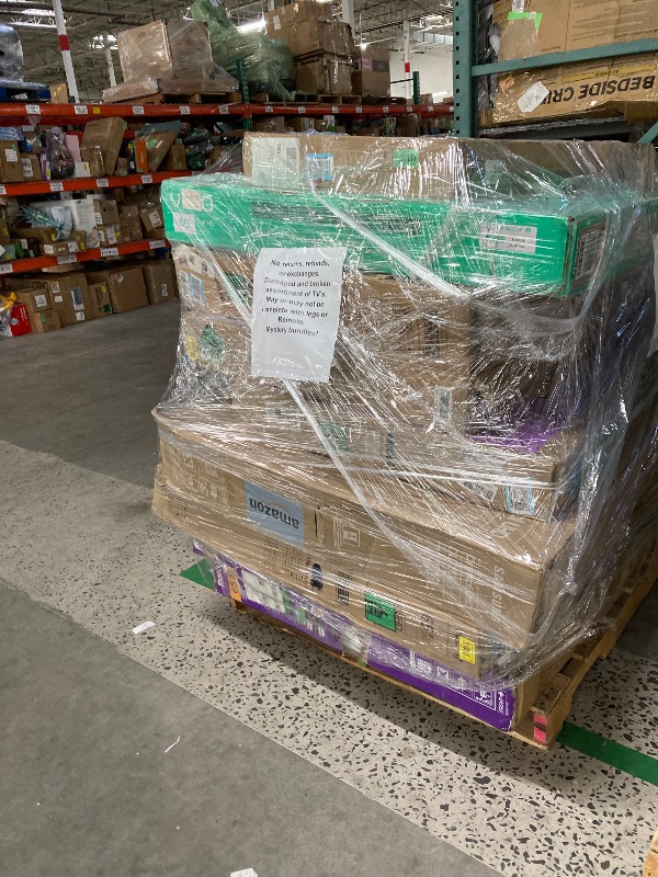 Photo 1 of *No returns***No refund*******TV pallet doesn't work, only for parts of different brands and sizes. Some turn on, others don't. Broken screens, possibly missing cables and remote control. Returns not accepted. Final sale, approximate retail price of parts