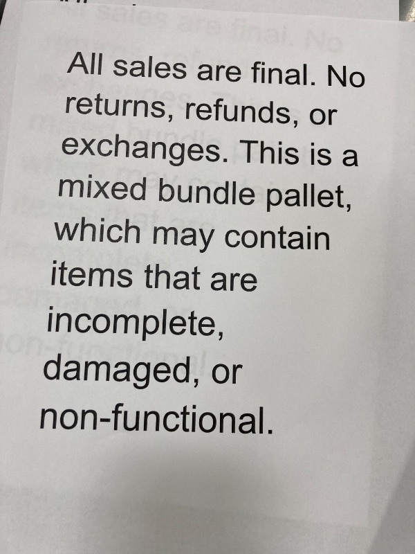 Photo 1 of ****no returns accepted***** final sale *****pallet with air conditioners and possible some fans only for parts, remote control or some part may be missing this pallet also contains small miscellanious item retail price is estimated for parts.