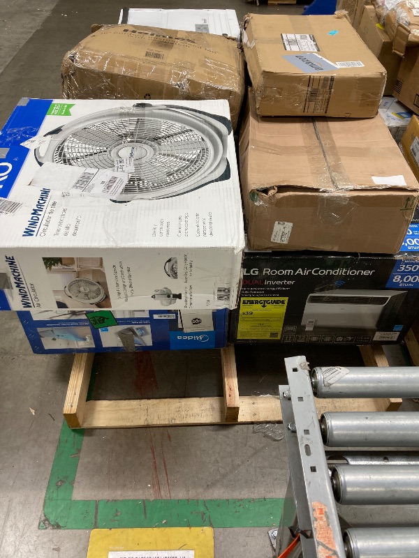 Photo 1 of ****no returns accepted***** final sale *****pallet with air conditioners and possible some fans only for parts, remote control or some part may be missing this pallet also contains small miscellanious item retail price is estimated for parts.