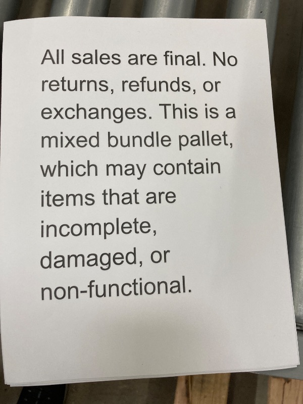 Photo 1 of ********No returns***No refund*******TV pallet doesn't work, only for parts of different brands and sizes. Some turn on, others don't. Broken screens, possibly missing cables and remote control. Returns not accepted. Final sale, approximate retail price o