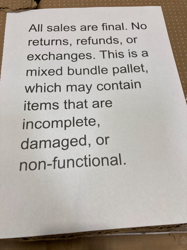 Photo 1 of ********No returns***No refund*******TV pallet doesn't work, only for parts of different brands and sizes. Some turn on, others don't. Broken screens, possibly missing cables and remote control. Returns not accepted. Final sale, approximate retail price o