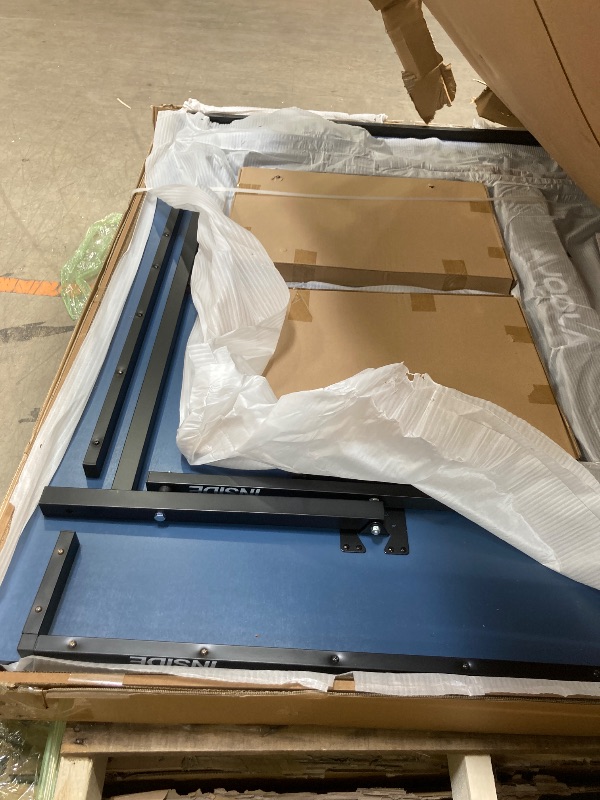 Photo 1 of **HAS DENT ON SIDE SEE PIC**JOOLA Inside Professional MDF Indoor Ping Pong Table with Quick Clamp Table Tennis Net and Post Set - 10 Minute Easy Assembly - Tournament Quality - Foldable with Single Player Playback Mode