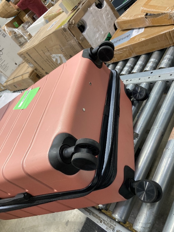 Photo 1 of ***USED ??AND LITTLE SUNK BROKEN***OLIXIS 28 Inch Luggage, Hardside Checked Suitcase with Spinner Wheels, Lightweight ABS Hard Shell Travel Luggage, TSA Approved Lock, Expandable Large Suitcase for Business & Travel–Pink