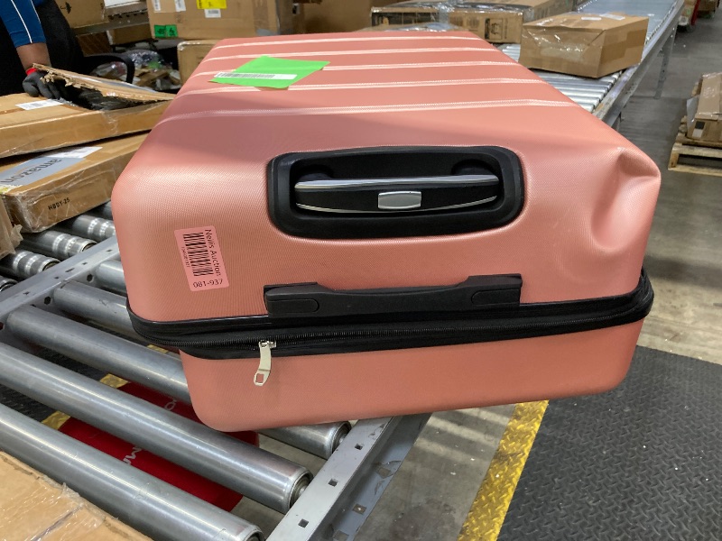 Photo 1 of ***USED ??AND LITTLE SUNK BROKEN***OLIXIS 28 Inch Luggage, Hardside Checked Suitcase with Spinner Wheels, Lightweight ABS Hard Shell Travel Luggage, TSA Approved Lock, Expandable Large Suitcase for Business & Travel–Pink