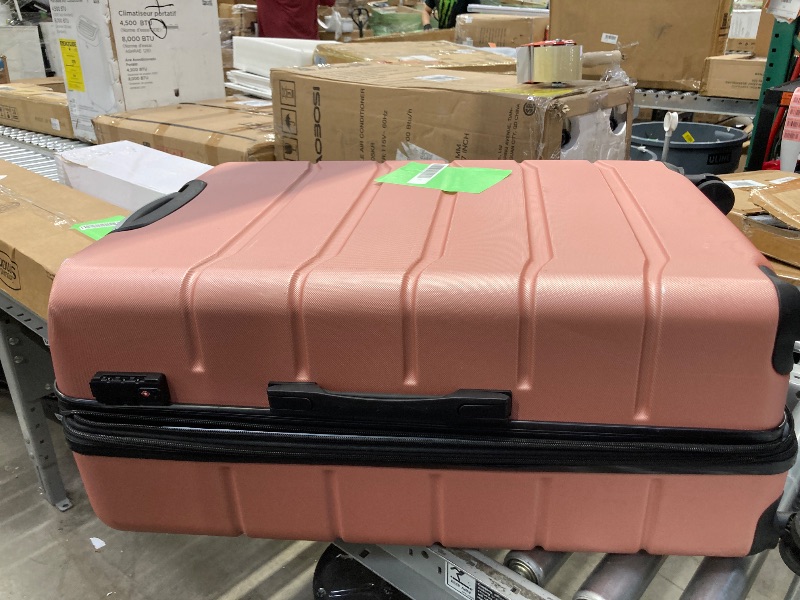 Photo 1 of ***USED ??AND LITTLE SUNK BROKEN***OLIXIS 28 Inch Luggage, Hardside Checked Suitcase with Spinner Wheels, Lightweight ABS Hard Shell Travel Luggage, TSA Approved Lock, Expandable Large Suitcase for Business & Travel–Pink