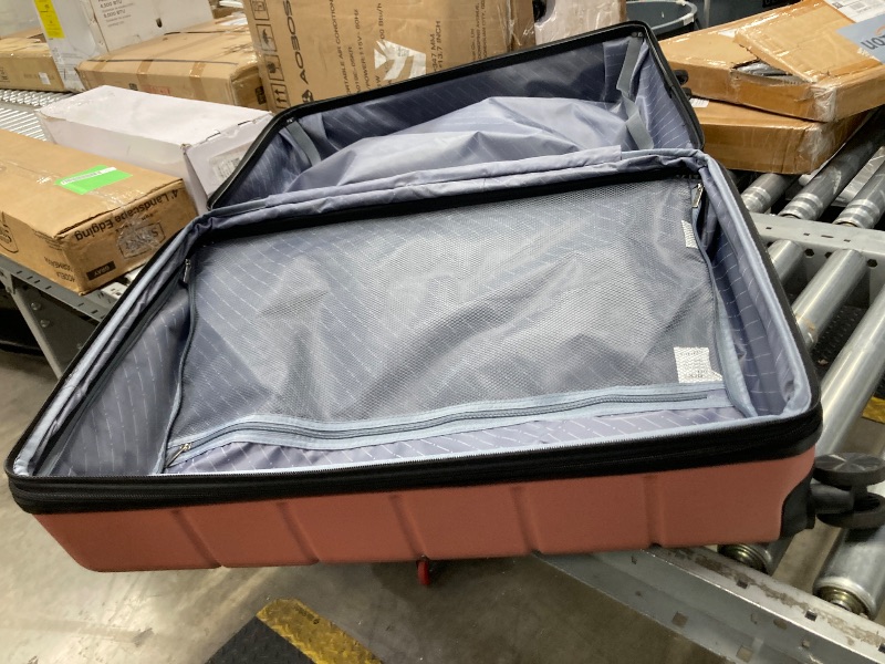 Photo 1 of ***USED ??AND LITTLE SUNK BROKEN***OLIXIS 28 Inch Luggage, Hardside Checked Suitcase with Spinner Wheels, Lightweight ABS Hard Shell Travel Luggage, TSA Approved Lock, Expandable Large Suitcase for Business & Travel–Pink
