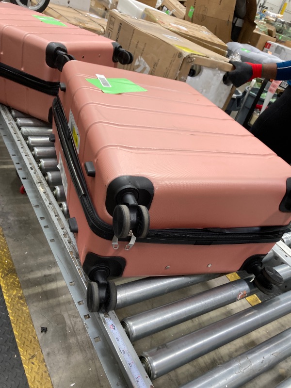 Photo 1 of ***USED ??AND LITTLE SUNK BROKEN***OLIXIS 28 Inch Luggage, Hardside Checked Suitcase with Spinner Wheels, Lightweight ABS Hard Shell Travel Luggage, TSA Approved Lock, Expandable Large Suitcase for Business & Travel–Pink