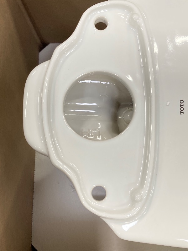 Photo 1 of ***PARTS ONLY -MISSING TANK - THIS IS TOILET ONLY*** 
TOTO Drake Transitional ONE-Piece Elongated 1.28 GPF Universal Height TORNADO FLUSH Toilet Cotton White - CST786CEFG#01