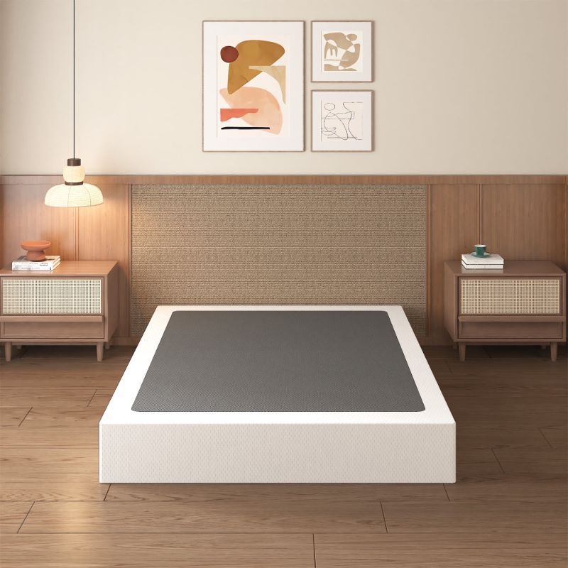 Photo 1 of  missing paarts  Lutown-Teen 10 Inch California King Box Spring High Profile, Heavy Duty Metal Cali King Box Spring Bed Base with Fabric Cover, Mattress Foundation, 