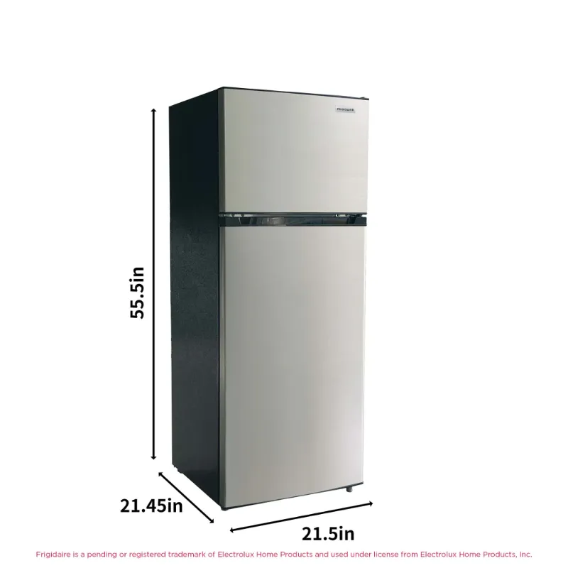 Photo 1 of   It has several dents and is used.   sFrigidaire 7.5 Cu. ft. Refrigerator, Platinum Series, Standard Door Style - Stainless Look