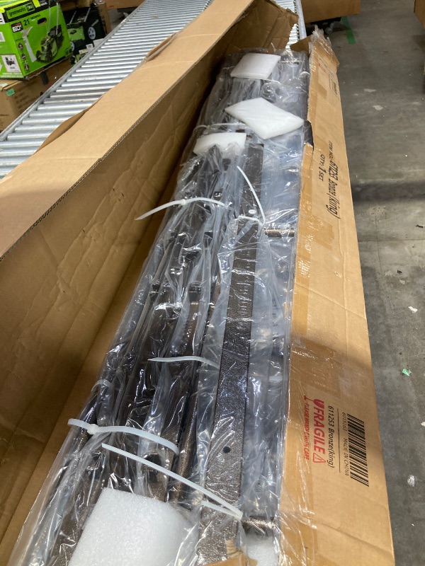 Photo 1 of  missing parts Yaheetech Classic Metal Platform Bed Frame Mattress Foundation with Victorian Style Iron-Art Headboard/Footboard/Under Bed Storage/No Box Spring Needed/King Size Bronze
