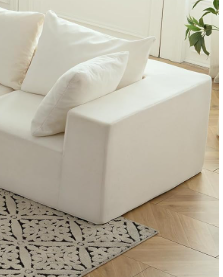 Photo 1 of  missing parts   Vamcheer Modular Sectional Sofa with Chaise, Modern L Shaped Cloud Couch with Deep Seat, Sectional Couches for Living Room, Bedroom, Office, No Assembly Required, Cream