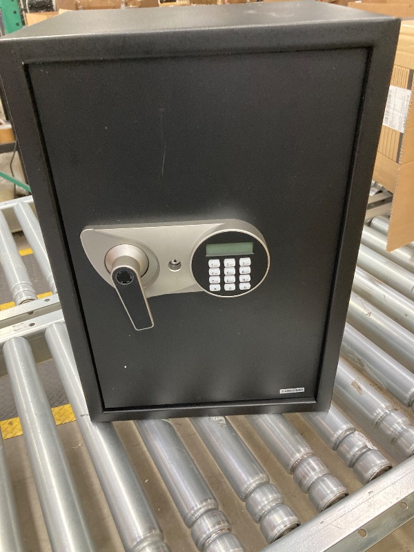 Photo 1 of ***SELLING AS HOME DECOR ACCENT PIECE ONLY- DOOR IS HARD TO OPEN/CORNER DAMAGE ....SELLING AS IS ONLY*** 
Safe Box,Blacksmith 2.0Cuft Biometric Safes Lock Box with Fingerprint and Keypad,Security Money Safe Lock Cabinet Money Vault with Fireproof Document