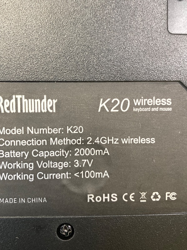 Photo 1 of ***(USB MISSING, SELLING AS IS*** 
RedThunderWireless Keyboard and Mouse Combo
