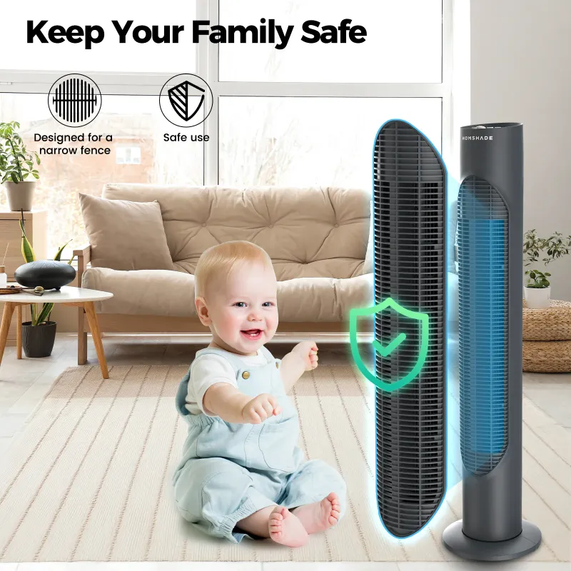 Photo 1 of 
yTower Fan, 32" Wide Oscillating Cooling Fan with 3 Speeds 3 Wind Modes ,Timer,Pentatonic Button,Standing Fan for Home,Bedroom & Office
