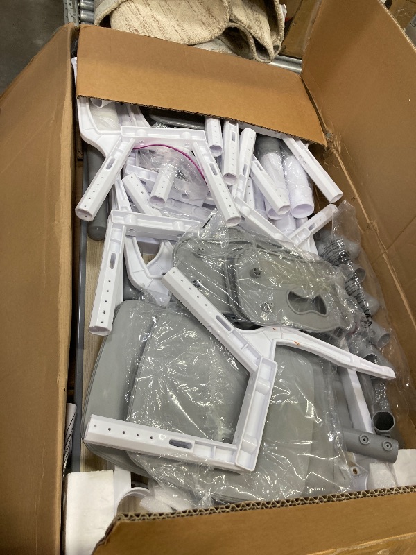 Photo 1 of ****Probably missing parts*********Probably missing parts*****LulliSpace Kids Study Table and 6 Chairs Set,Height Adjustable Table and Chairs for Children and Toddlers,47.2"X23.6"Graffiti Desktop,Suitable for Daycare,Classrooms, Home
