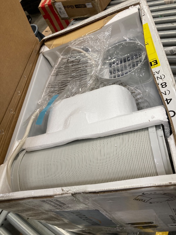 Photo 1 of ***For parts Only*****For parts Only**BLACK+DECKER Portable Air Conditioner, 9,000 BTU (5,300 BTU SACC) for Rooms up to 400 Sq. Ft., Portable AC with Follow Me Remote Control and Window Kit, BPACT08WT, White