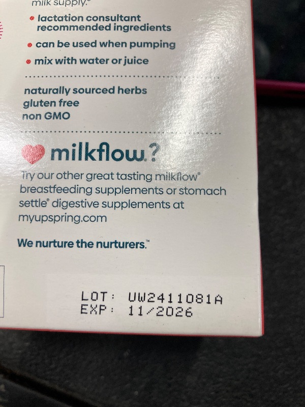 Photo 1 of **exp 11 2026**UpSpring Milkflow Electrolyte Breastfeeding Supplement Drink Mix with Fenugreek | Berry Flavor | Lactation Supplement to Support Breast Milk Supply & Restore Electrolytes | 16 Drink Mixes