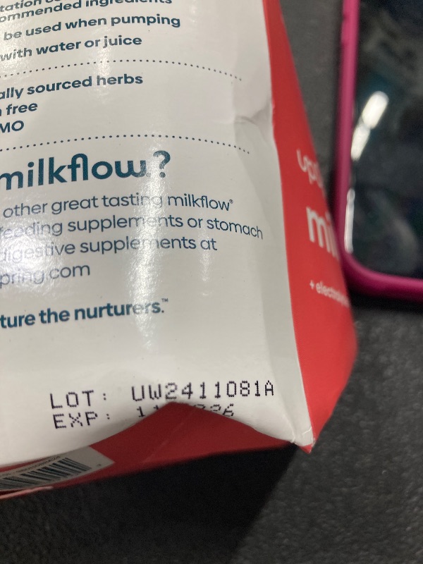 Photo 1 of **exp 11 2026**UpSpring Milkflow Electrolyte Breastfeeding Supplement Drink Mix with Fenugreek | Berry Flavor | Lactation Supplement to Support Breast Milk Supply & Restore Electrolytes | 16 Drink Mixes