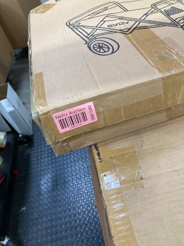 Photo 1 of **a wheel is missing**GVDV Collapsible Wagon Cart, Portable Utility Wagon for Camping, Beach, Picnic, Shopping, Sports, and Grocery Transport, Black