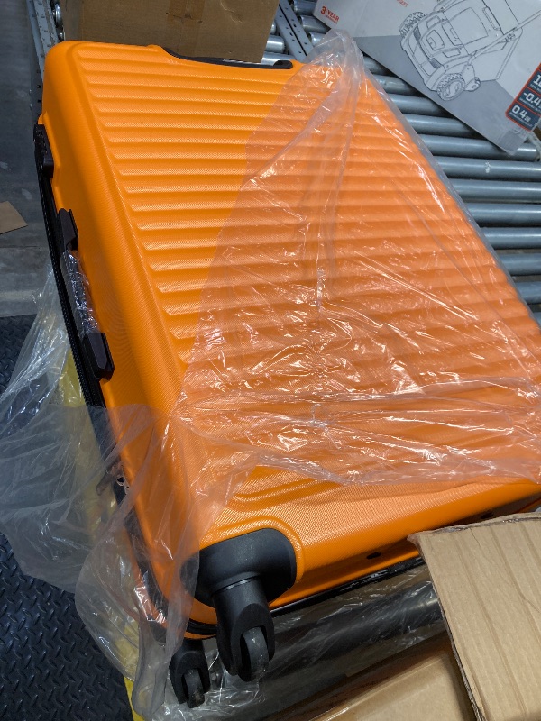 Photo 1 of ***reference image** **only 3 piece**SHOWKOO Luggage Sets Expandable PC+ABS Durable Suitcase Sets Double Wheels TSA Lock 3 Piece Luggage Set Orange