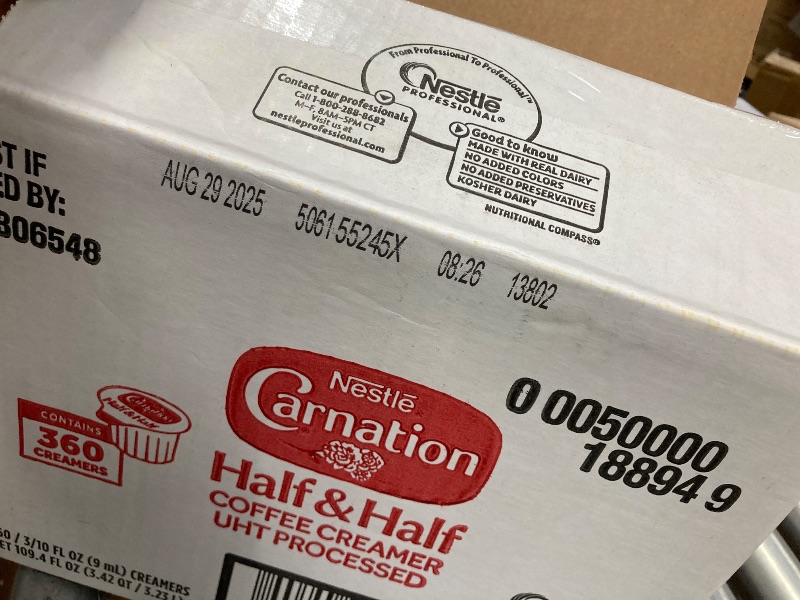 Photo 1 of **exp aug 29 2025**Carnation Half and Half Liquid Creamer Singles, 360 Count