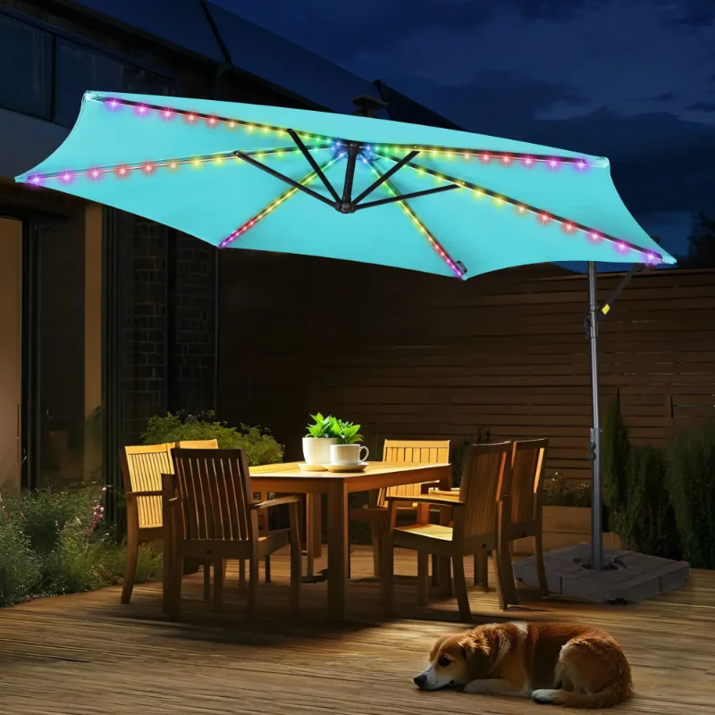 Photo 1 of 10' Cantilever Hanging Tilt Offset Patio Umbrella
