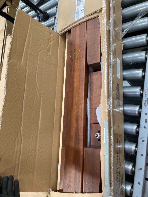 Photo 1 of ***Missing parts*****Missing parts****Best Price Mattress Naturalista Classic 12" Solid Wood Platform Bed with Wooden Slats, Full, Espresso
