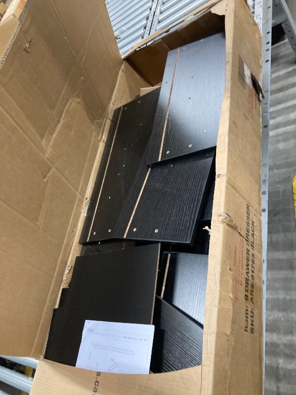 Photo 1 of *****Missing part********Missing part***Miscoos 9 Drawer Dresser, 62.9" Large Deep Chest of Drawers,Wooden Dresser Storage Cabinet with 9 Drawers for Bedroom, Long Black Dressers for Living Room, Hallway,Nursery