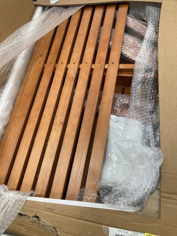 Photo 1 of **reference image**Psilvam Porch Swing, 2-Person Poly Lumber Outdoor Porch Swing, All-Weather Farmhouse Patio Swing That Never Rot and Fade, Suit for Garden, Porch and Park (51" D x 27" W x 23" H)