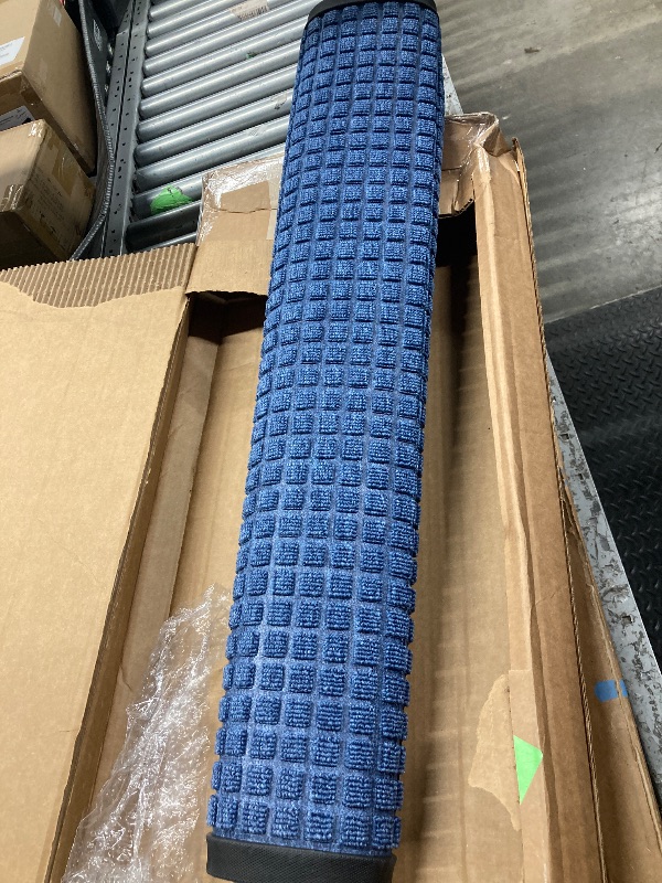 Photo 1 of **refere4nce image**GORILLA GRIP Moisture Guard Doormat, Indoor Outdoor Rubber Backed Weather Mat, 29x17, Blue