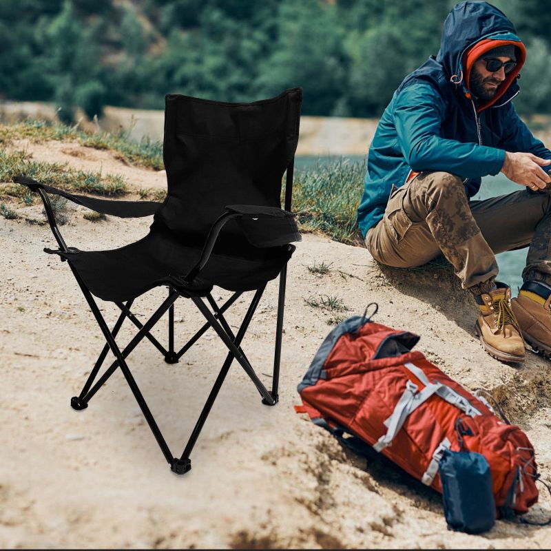 Photo 1 of **reference image**AURARMLET Comfortable Folding Chair for Camping Carbon Steel 1Set