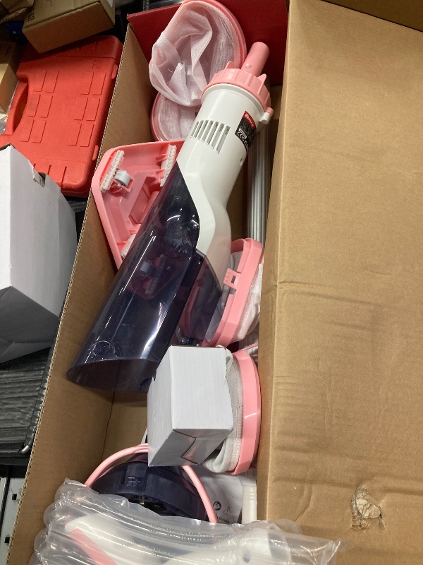 Photo 1 of **used **dirty**Cordless Pool Vacuum, Handheld Pool Vacuum for Above Ground Inground Pools, Spas and Hot Tubs, 60-Minute Runtime, Powerful Suction up to 18.5 gallons/min, Efficient Leaf and Debris Remova