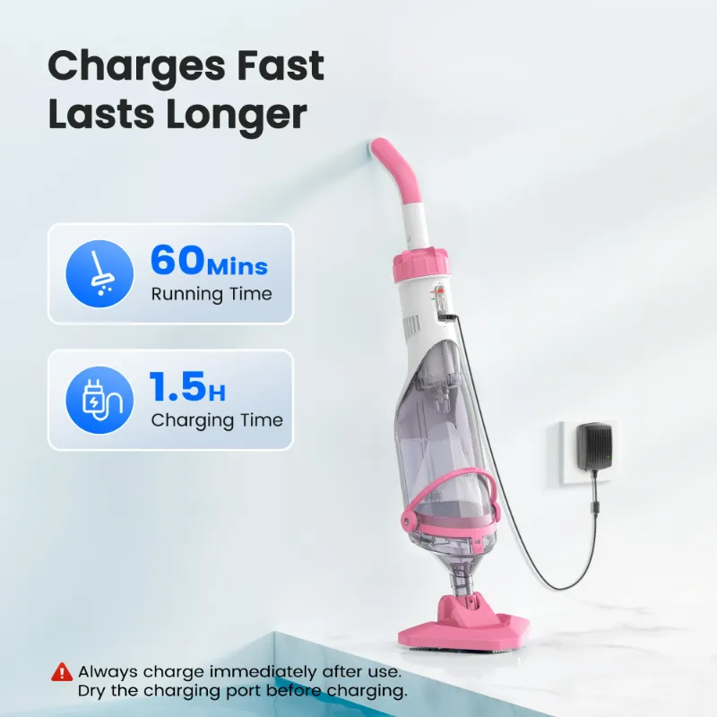 Photo 1 of **used **dirty**Cordless Pool Vacuum, Handheld Pool Vacuum for Above Ground Inground Pools, Spas and Hot Tubs, 60-Minute Runtime, Powerful Suction up to 18.5 gallons/min, Efficient Leaf and Debris Remova