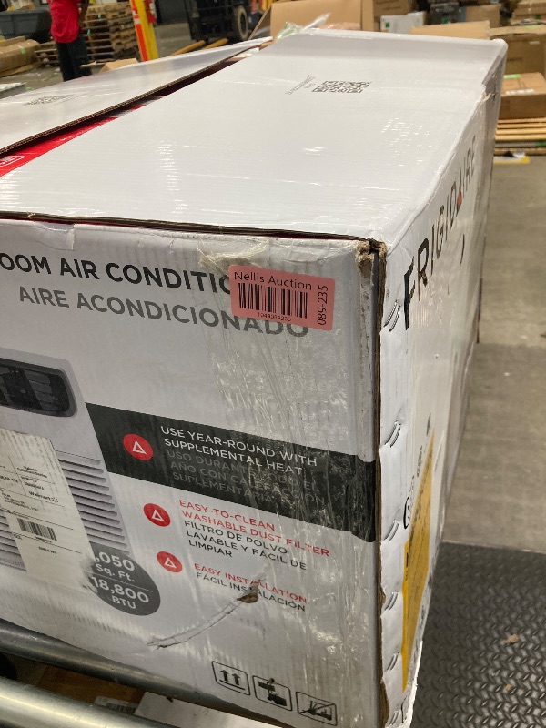 Photo 1 of **reference image**Frigidaire 18,000 BTU Smart Window Air Conditioner with Wi-Fi, Cools Up to 1,020 Sq. Ft., Remote Control, Quiet Operation, Eco Mode, 3 Fan Speeds, White