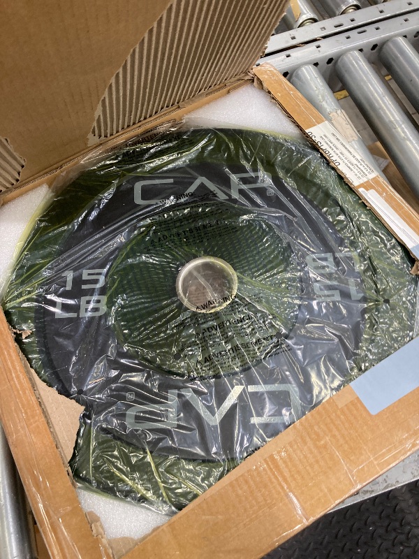 Photo 1 of **parcial set**CAP Barbell Economy Olympic Bumper Plate Set with Color Logo, Black, 50  lbs Set
